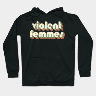 Vintage Violent Rainbow Letters Distressed Style Hoodie